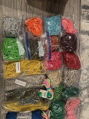 550 Paracord, Assorted Colors Lot, Includes 27 Zinc Plated Split Key Rings