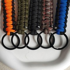 2pcs 7-Core Paracord Outdoor Keychain – Braided Keyring with Eagle Hook