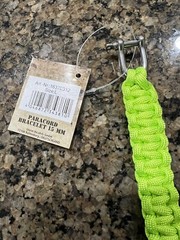 Mil-Tec By Sturm, Survival Paracord Braided Armband, Stainless Steel Shackle, L