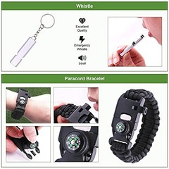 Emergency Survival Kit, 12 in 1 Outdoor Survival Gear Lifesaving Tools