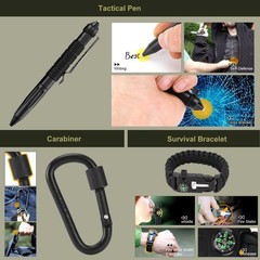 XUANLAN Emergency Survival Kit, Outdoor Gear Tool with Large, gray