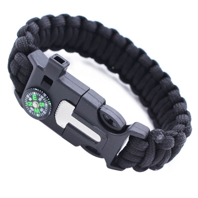 Child-Size Survival Paracord Bracelet | Survival Kit Fire Starter | Compass