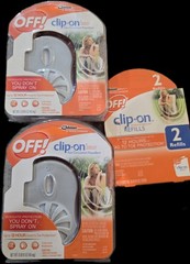 Pair OFF! Clip On Mosquito Repellent and Refill