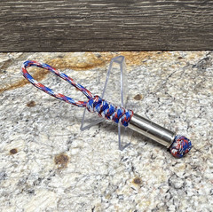 Red White and Blue 550 UV Reactive Paracord Knife Lanyard
