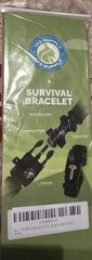 133 SUPPLY 2 PK Survival Paracord Bracelet Compass Hiking Whistle Fire Starter