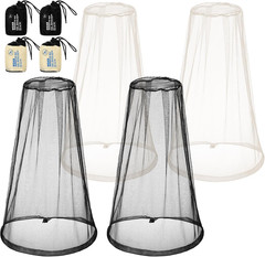 4 Pack Mosquito Bug Net Mesh for Head Mosquito Net Face Fly Netting Hood from In