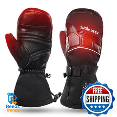Snow Deer Heated Mittens For Men And Women Waterproof Ski Gloves Touchscreen