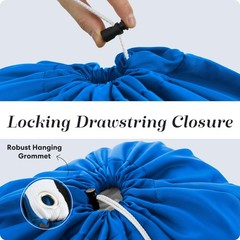 Handy Laundry Bag Shoulder Strap Extra Large – Drawstring 1-Pack, Blue