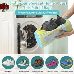 Shoe Washing Machine Bag Set (7-in-1) – Durable Mesh Sneaker Large, Yellow