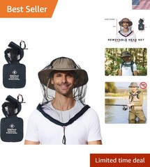 2 Pack Mosquito Head Net Mesh for Hiking & Outdoors,Bug Face Netting over Hat…