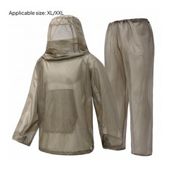 Hooded Mesh Top and Pants Lightweight Protection Suit Breathable