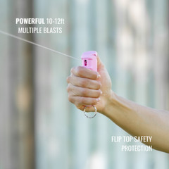 Police Magnum Personal Safety Alarm siren & Flip Top Pepper Spray Combo- Pink
