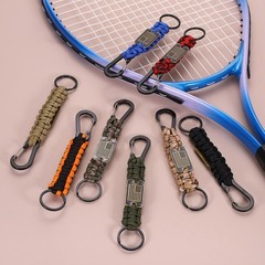 Paracord Keychains, Paracord Keychain with USA Flag, Orange and Black