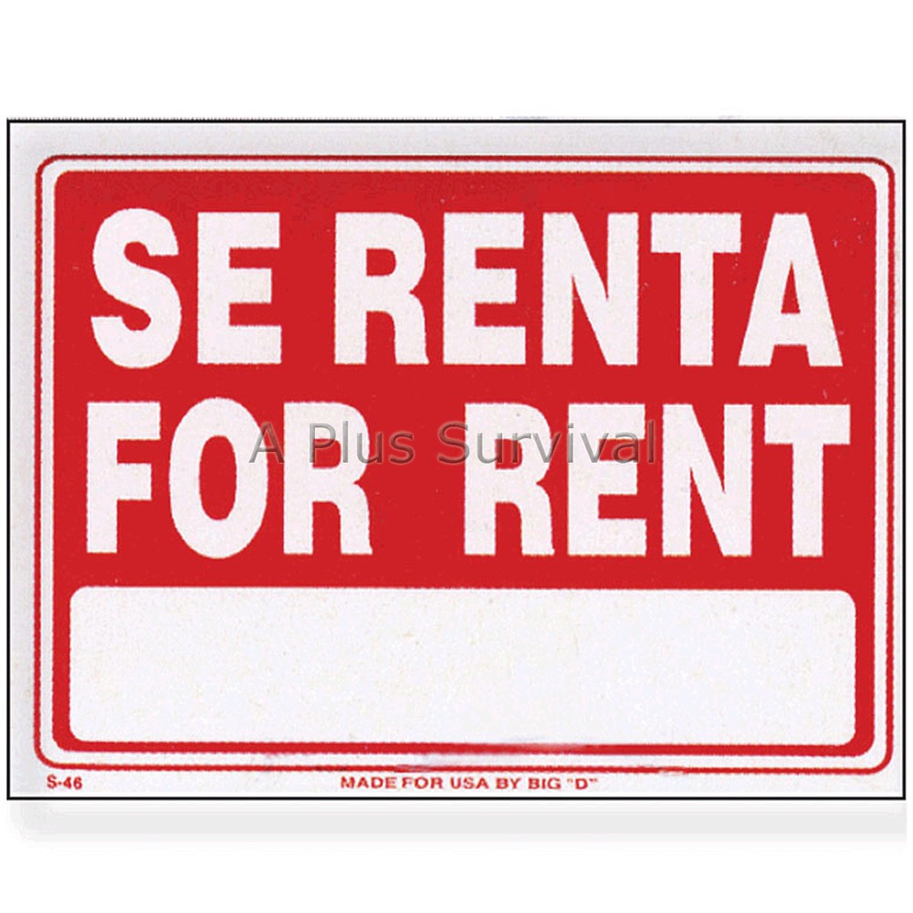2 Pack – Se Renta For Rent 9″x12″ Caution Safety Sign Home Business Office Yard
