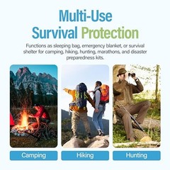 CB-684Emergency Foil Mylar Thermal Blanket, 84″ Length x 52″ Width 1