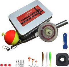 Survival Fishing Kit with Telescopic Rod, Compact Fishing Gear | Pocket Fishing