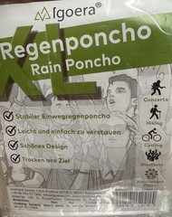Igoera Rain Poncho XL Sheer, 5 Pack Hooded Rain Cape for Festival,