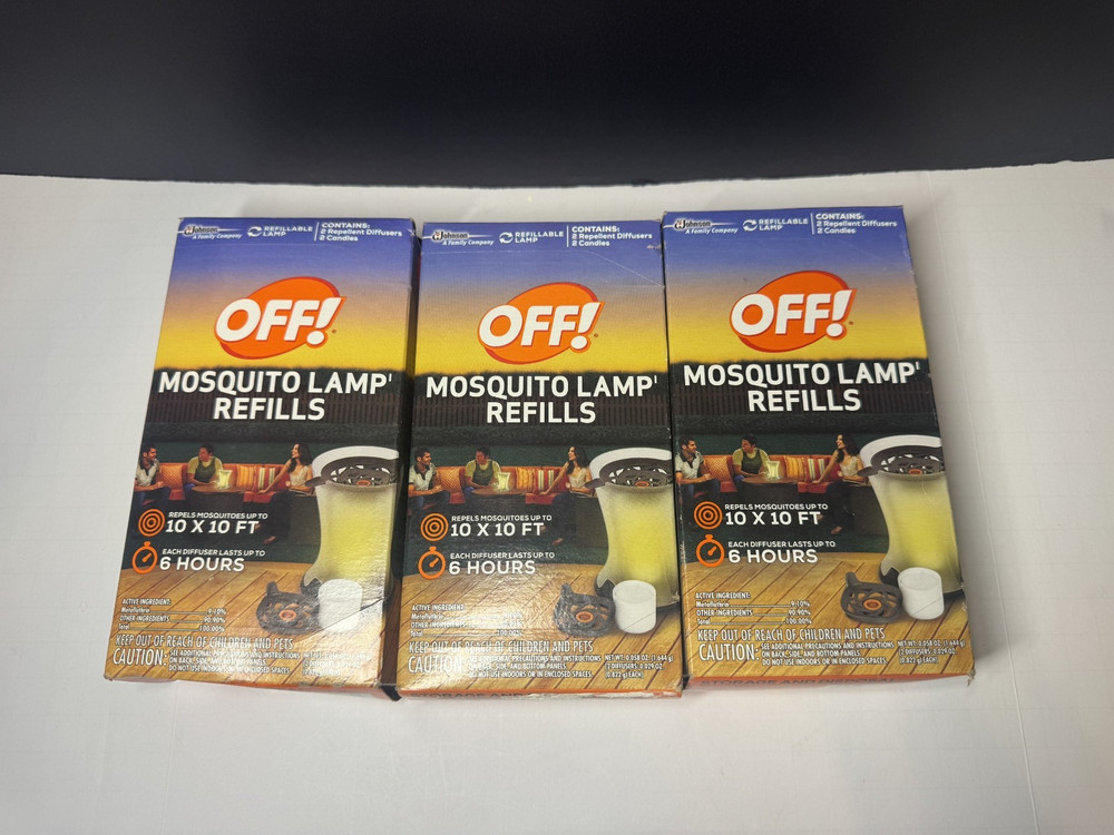 3 Off! 76086 Mosquito Lamp Repellent Refill 3 Boxes – 6 Candles, 6 Diffusers