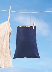 Whitmor Hanging Clothespin Bag Navy CLOTHESPIN BAG, Blue