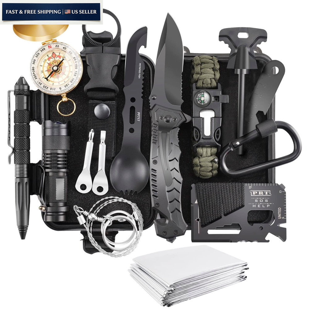 Survival kits 17 in 1, Emergency Gear and Equipment, Cool Large