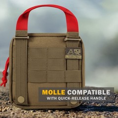 Everlit 180 Pieces Tactical First Aid Kit IFAK Molle EMT Pouch Coyote Brown