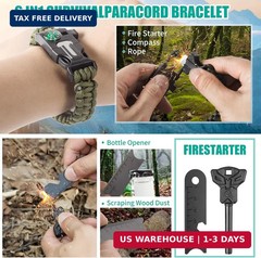 20 in 1 Survival Kit for Men – Emergency & Outdoor Camping Gear, Compact Surviva