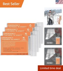 Emergency Mylar Thermal Blankets 4-Pack – Waterproof Survival Kit for Outdoors