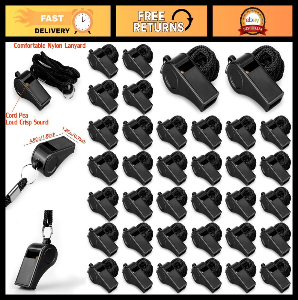 Loud Outdoor Sports Whistles with Lanyard – Perfect for Referees, Coaches, Emerg