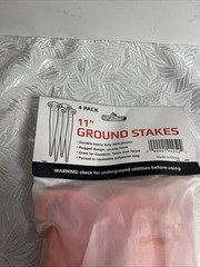 THE UM24 Pack of 4-11” Ground Stake Stick Strong Outdoor Camping Tent Orange