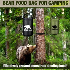 Foilswirl 2 Sets Bear Food Bag for Camping Food Hanging System Includes 2 Wat…