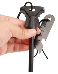 2pc Fire Starter Flint Steel Striker Survival Kit Ferro Rod Camping Outdoor Tool