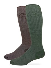 Ducks Unlimited Mens Merino Wool Blend Full Cushion Tall Large, Olive/Brown