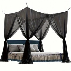 Black Gothic Mosquito Net for Full, Queen & Oversized Beds
