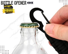 2 Pieces Carabiner Keychain Hook Paracord Keychain with Carabiner Heavy Duty Key