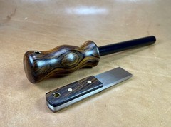 Bushcraft Camping Survival Firesteel Ferro Rod Cocobolo Striker Scraper Set