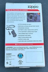 Zippo Heatbank 9s Rechargeable Hand Warmer & Power Bank New Black open box