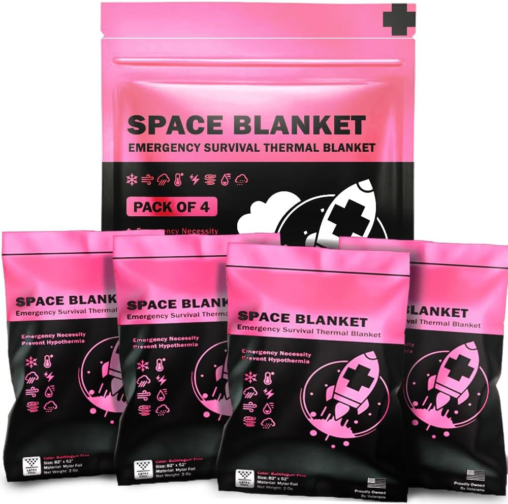 Survival Emergency Mylar Thermal Blankets -Space Blanket Survival Kit Camping Bl