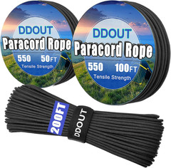 Paracord Rope with 7-Strand Core, 11 Colors and 50/100/200 ft, Nylon Type III Pa