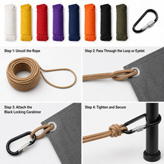 4mm Paracord Braided – Climbing Rope Emergency Rope Survival Accessories Rescue Rope