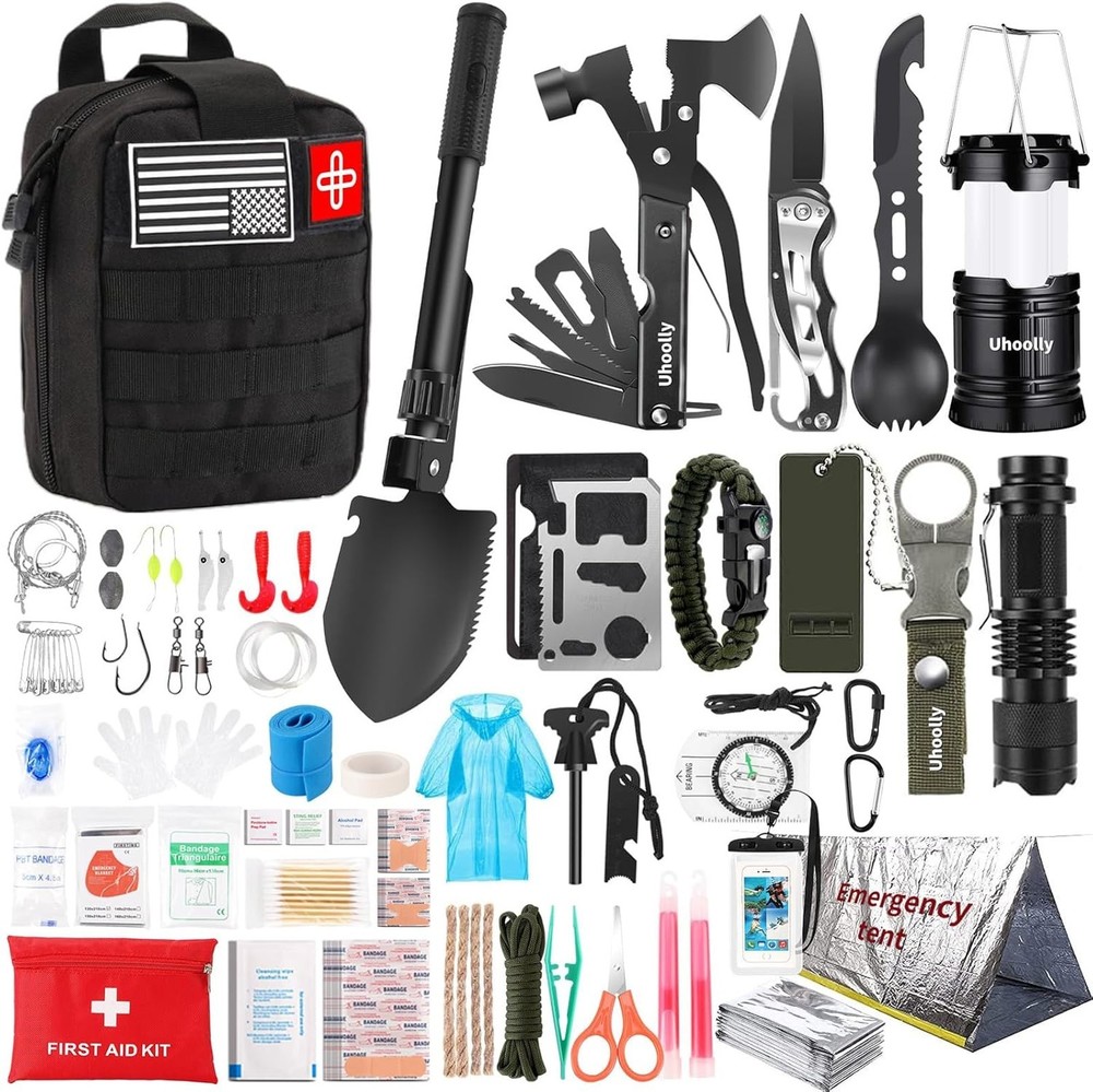Survival Kit Emergency Gear for Car Home Camping 252 pcs First Aid Kit Outdoor