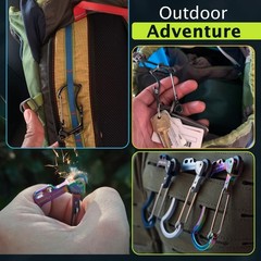 OUTDOOR ELEMENT Firebiner® 6-in-1 Survival Multitool Carabiner EDC Blue River