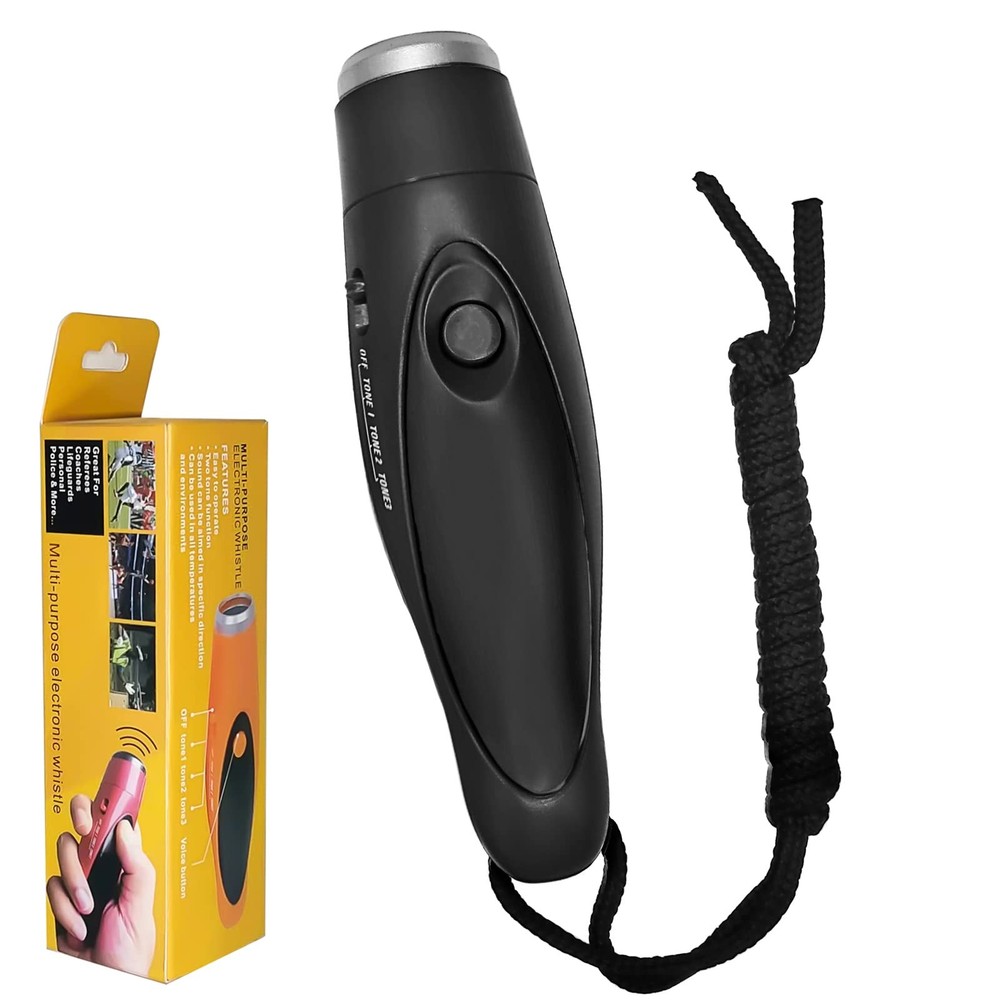 Electronic Whistle with Lanyard – Three Tones for Coaches, Referees, Safety