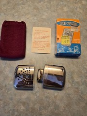 Vintage Silver Metal Catalytic Hand Warmer Reusable w/ Pouch & Box MPN 501