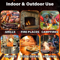 HGD Natural Fire Starters – Waterproof & Odorless Charcoal Starters for Fireplac