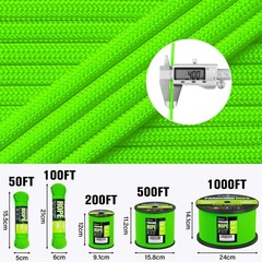 Paracord Rope 550 lb – 50ft 5/32″ Parachute Cord 4MM 7-Strand para Cord – Hea…