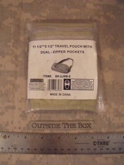 Emergency/Survival – Travel Pouch: (2) Zipper Pockets, Soft, Elastic Waistband