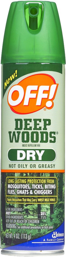 OFF! Deep Woods 25% DEET Insect Repellent 4oz Aerosol mosquito tick chigger OFF
