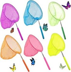 6 Pack Kids Telescopic Bug Catcher Nets, Extendable 32″