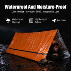 Emergency Survival Tent Shelter, 1 or 2 Person Emergency Tent with Emergency …