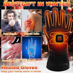 Gemstonego Electric Heated Gloves For Men – 7.4V Rechargeable Touchscreen